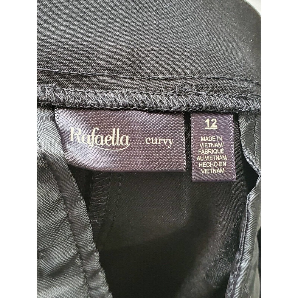 Rafaella Women's Solid Black Cotton Button Mid Ri… - image 6